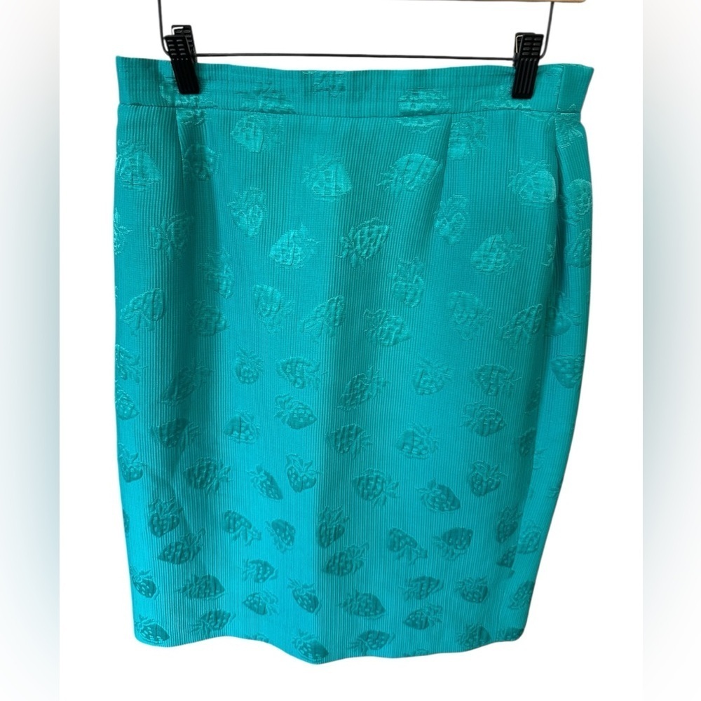 Louis Feraud Elegant Teal Skirt size 12